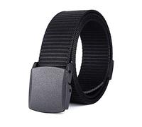 Bantopgong Herrengürtel Military Nylon Verstellbarer Herrengürtel Herren Outdoor Travel Taktischer Taillengürtel 3,8cm Breite, Schwarz, 150cm