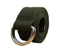 Bantopgong Jeans Double Ring D-Knopf Canvas Freizeitgürtel Damen und Herren Erweiterter Gürtel 3,8cm Breite, 140cm
