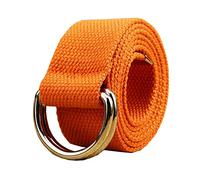 Bantopgong Jeans Double Ring D-Knopf Canvas Freizeitgürtel Damen und Herren Erweiterter Gürtel 3,8cm Breite, 120cm