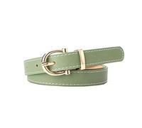 Bantopgong Leder Damengürtel 105cm Damen Gürtel Damen Kleidergürtel Hosen Jeans Taillengürtel, Grün, 105cm