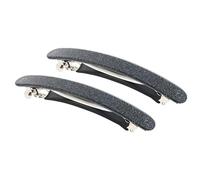 Baoblaze 2 Acryl Leopard Feder Haarspange Haarspangen Zubehör, Schwarz