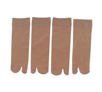 Baoblaze 2 Paar Zwei-Zehen-Socken, Zwei zehensocke für Flip Flops Socken, Zwei Zehen Damensocken Herrensocken, Hautfarbe, schwarz