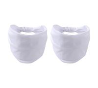 Baoblaze 2 Stücke Stirnband Schweißband bequeme elastische Stretchgürtel Hair Bandanas für von Fußball -Trainingsportarten, Weiß