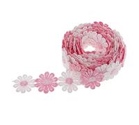 Baoblaze 2 Yards Spitzenborte Stickerei Rosa Weiß 25mm DIY Nähen Deko