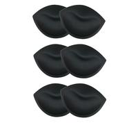 Baoblaze 3 Paare BH Pads Rund, Bikinis Pad, BH Einlagen Bra Pads, Abnehmbarer Sport BH-Einsatz, Bra Foam Pad, Pushup Schwamm BH Cup Brustpolster für Badeanzug Bikini Bademode Sport, Schwarz