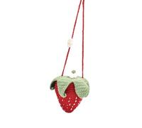 Baoblaze Handgestrickte Erdbeertasche, lässige süße Handtasche für den täglichen Gebrauch auf der Arbeit, auf der Straße, auf Reisen