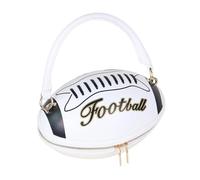 Baoblaze Handtasche in Form eines American Football, Tragetasche für Damen, für Partys, Urlaub, Pendeln, Weiß