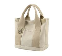 Baoblaze Kleine Einkaufstasche für Damen, Einkaufstasche mit Taschen, Tasche mit Tragegriff Oben, Tragbarer Reißverschluss für Den Täglichen Gebrauch, Reise Um, Khaki