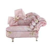 Baoblaze Mini Möbel Schmuckkästchen Schmuckkoffer Kosmetikkoffer für Schmuck, Rosa, Sofa
