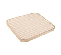 Baoblaze Schmuckablage, Schmucktablett aus Samt, Aufbewahrungsbox, leichte Vitrine, Ringhalter für den Schreibtisch, Rechteckig Beige