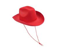 Baoblaze Western Cowboyhut, Faschingshut für Damen Herren, Cowboy Flache Hutkrempe Unisex Filzhut Kostüm Zubehör, Zylinder Hut für Karneval Mottoparty, Sonnenschutz Cowgirl Hut für Urlaub Wanderreisen