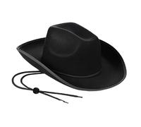 Baoblaze Western Cowboyhut, Faschingshut für Damen Herren, Cowboy Flache Hutkrempe Unisex Filzhut Kostüm Zubehör, Zylinder Hut für Karneval Mottoparty, Sonnenschutz Cowgirl Hut für Urlaub Wanderreisen