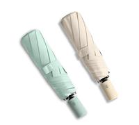BAODINI Reise-Mini-Regenschirm für Geldbörse mit Etui - kleiner kompakter UV-Regenschirm, Sonnenschutz, leicht, kleiner Taschenschirm mit Etui für Damen und Mädchen