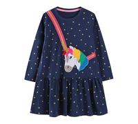 Baogaier Mädchen Kleider Baumwolle Rüschen Ärmel Kinder T-Shirt Kinderkleid