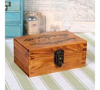 Baogu Vintage Holz Schmuckkästchen Schmuckschatulle Schmuckkoffer Schmuckbox Schmuck mit Schlüssel