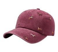 Baokuan Baseballkappe Dackelstickerei Für Damen Und Herren, Niedliche Dackel-mütze Aus Gewaschener Baumwolle Für Reisen Und Sport, Geschenk Für Hundeliebhaber