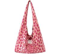 Baokuan Lässige Hobo-Tasche Leopardenmuster Für Damen, Schultertasche Schleife, Halbmondförmige Umhängetasche, Doppelseitige, Geräumige Tragetasche Für Pendler, Reisen Und Arbeit