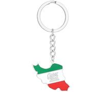 Baokuan Vintage Tropföl Iran Karte Flagge Ethnischen Stil Edelstahl Schlüsselanhänger Für Männer Frauen Geschenk Schlüsselanhänger Zubehör Schlüsselanhänger Schmuck