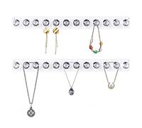 Baoswi 2-Pack Halskette Aufhänger Acryl Halsketten Halter Wand befestigte Schmuck Organizer hängen mit 12 Diamant Form Haken, Schmuck Aufhänger für Halskette, Geschenk für Mädchen Frauen