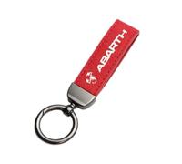 BAOYBS Schlüsselanhänger Auto für FIAT Abarth 500 Abarth 595 Abarth 124 Spider, Langlebig und Stilvoll Driver Keyring Anhänger Personalisierter Feriengeschenk Männer und Frauen,Red