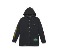 Bar Font Shirt Jacke mit abnehmbarer Kaupuze für Damen, S S schwarz