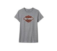 Bar & Shield Short Sleeve Tee Medium Grey Heather Damen T-Shirt, XXL XXL grau