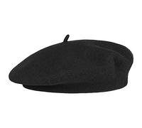 Barascon Kinderbaske Wollbaske Winterbaske Baskenmütze Kinder - Made in The EU Herbst-Winter - One Size schwarz, 49-53