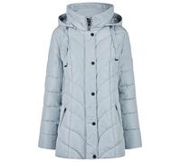 BARBARA LEBEK Damen lange Steppjacke mit abnehmbarer Kapuze (ice blue) Größe 42