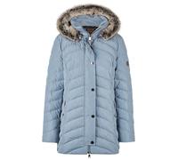 Barbara Lebek - Jacke Thermore mit Kapuze und Webpelz ice blue - Gr. - 46