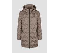 Barbara Lebek - Kurzmantel Polar Pearls mit Kapuze taupe - Gr. - 40