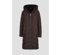 Barbara Lebek - Mantel Down Free mit Kapuze und Webpelz dark brown - Gr. - 42
