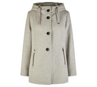 Barbara Lebek - Wolljacke mit Kapuze stone - Gr. - 48