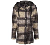 Barbara Lebek - Wolljacke mit Kapuze taupe/black - Gr. - 40