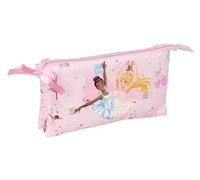 safta BARBIE BALLET Federmäppchen für Kinder, ideal für Kinder im Schulalter, bequem und vielseitig, Qualität und Widerstandsfähigkeit, 22 x 3 x 12 cm