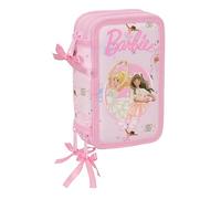safta BARBIE BALLET Schulmäppchen mit 37 Utensilien, ideal für Kinder von 5 bis 14 Jahren, bequem und vielseitig, Qualität und Widerstandsfähigkeit, 12,5 x 5,5 x 19,5 cm