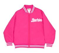 Barbie Bomberjacke für Mädchen, Power-Oberbekleidung, Varsityjacke für Mädchen, Hot Pink/Weiß, 14