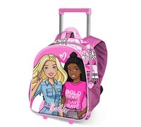 Barbie Brave-Kleiner 3D Rucksack mit Rädern, Rosa, 26 x 34 cm, Kapazität 12,5 L