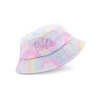 Barbie Bucket Hat für Mädchen | Kinder Teens Rosa Blau Krawatte Farbstoff Gesticktes Logo One Size Sonnenhut | Soft Crown mit Peak