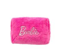 BARBIE - Große, Pinke Kosmetiktasche aus Kunstfell - 23 x 15 cm - Ultraweich & praktisch - Für Kosmetik zu Hause oder unterwegs - Offizielles Mattel-Zubehörprodukt