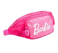 Barbie Hüfttasche für Mädchen, verstellbarer Riemen, leichte Reisetasche, Bauchtasche für Mädchen, 2 Reißverschlusstaschen, rose, 11 x 27 x 9 cm, Klassisch