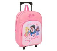 Barbie Kinderrucksack mit kompaktem Trolley, ideal für Kinder unterschiedlichen Alters, bequem und vielseitig, Qualität und Stärke, 33 x 43 x 15 cm