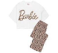Barbie Pyjamas Womens Animal Print Logo Kumpelte T-Shirt Bottoms PJs