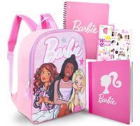 Barbie Rucksack mit Schulbedarf für Mädchen - Bündel mit Schultasche, Schreibwaren-Set, Wasserflasche, mehr | Barbie Rucksack-Set für Mädchen, Kinder, Mehrfarbig, Barbie School Supplies, Barbie