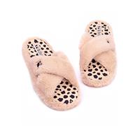 Barbie Womens Slippers Ladies Doll Fluffy Cross Gurt House Sliders 38-39 EU
