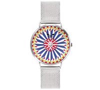 Barbosa Damenuhr Analog Quarz mit Edelstahlarmband Milanaise, diametro 36,5 mm, Armband