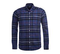 Barbour BACAM2388-MSH LustleLeight Chek Shirt maßgeschneidertes Hemd aus warmem Flanell aus 100% Baumwolle für Herren Button Down mit Tasche, regulärer Schnitt, Blue Check, Blau XXL