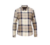 Barbour Karobluse Bredon Dress Navy Tartan (Größe: 8) 34 beige