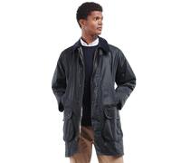 Barbour Border Wax Jacket - Navy - 38/S Wachsmantel mit Tartan-Futter Wachsjacken