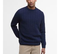 Barbour Cleveland Crew Neck Jumper - Navy - L Strukturierter Pullover aus Wollmischung Winter- und Anglerpullover