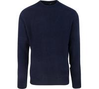 Barbour - Crew Neck Cotton Sweater With Plaid Elbow Patches - Größe XXL - blau